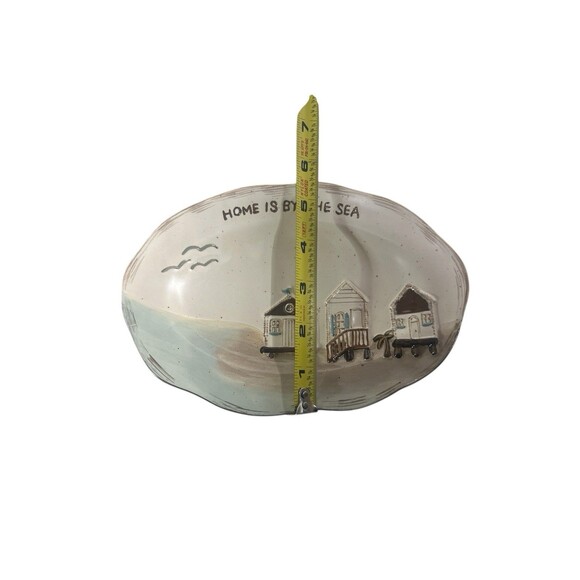 MUD PIE Home Is By The Sea Plate Plate Stoneware New In Box 5 1/2” x 8 1/4” - Picture 7 of 12